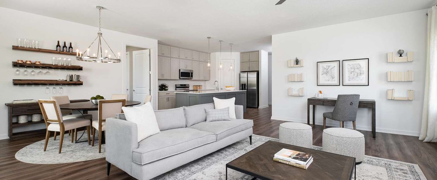 Representative furnished interior of a home built from the Badland II by Ashton Woods in Ellington Traditional, St. Cloud (Image 8).