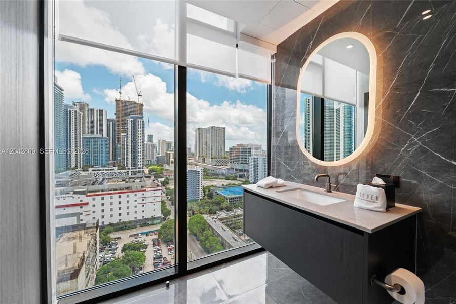 Furnished interior view inside a new home in , Miami (Image 14).
