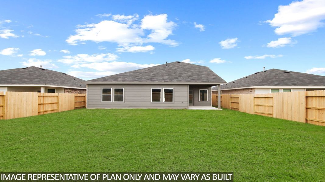 Exterior details and patio area of a home in Sunterra Lakes, Brookshire (Image 3).