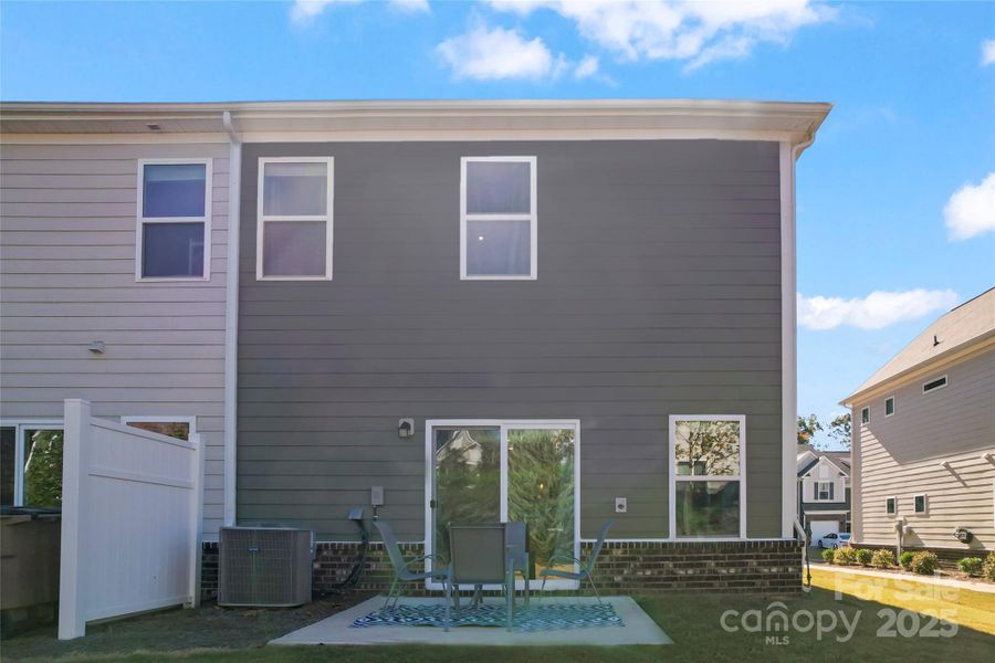 Exterior details and patio area of a home in Harper's Run, Matthews (Image 4).