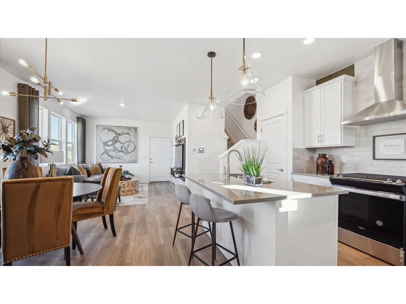 Furnished interior view inside a new home in Villas at Vantage, Berthoud (Image 20).