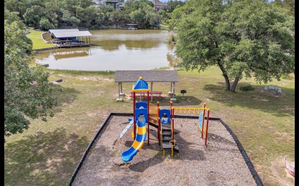 Playground and picture of lake