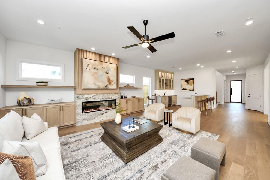 Furnished interior view inside a new home in , Houston (Image 39).