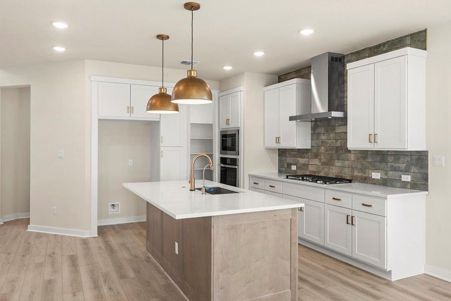 Furnished interior view inside a new home in Terrace Collection at Heritage, Dripping Springs (Image 8). Furnished interior view inside a new home in Terrace Collection at Heritage, Dripping Springs (Image 8).