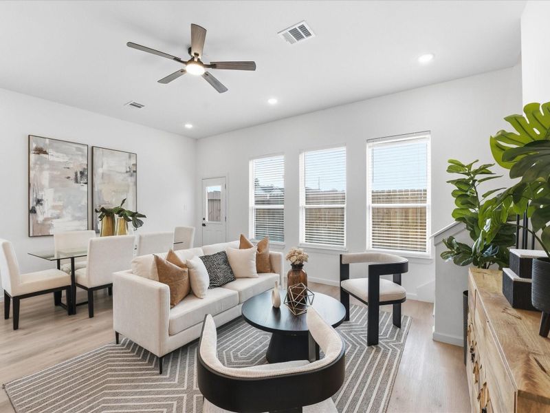 Furnished interior view inside a new home in , Houston (Image 36).