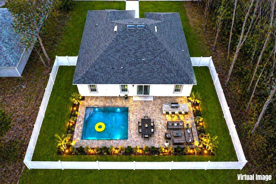 Exterior details and patio area of a home in , Citrus Springs (Image 3).