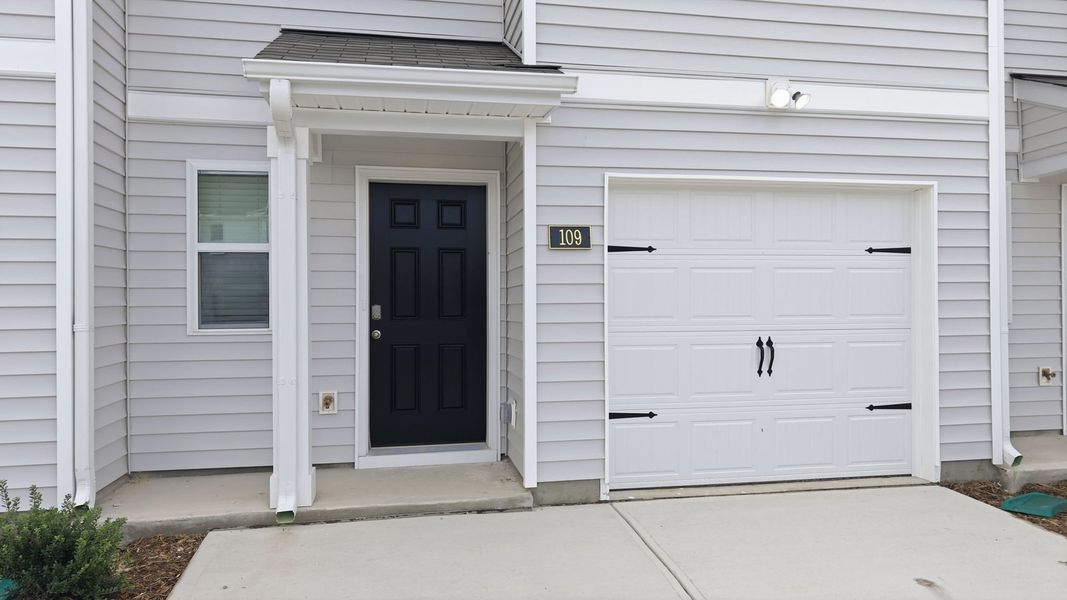 Exterior details and patio area of a home in The Townes at Hunter Hill, Rocky Mount (Image 3). Exterior details and patio area of a home in The Townes at Hunter Hill, Rocky Mount (Image 3).