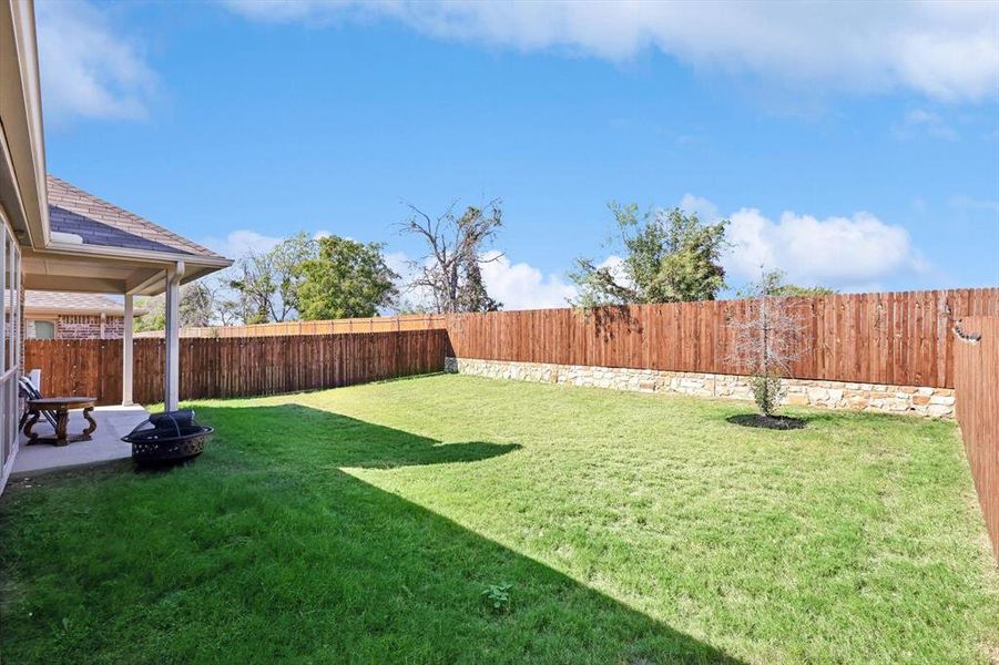 View of yard featuring a patio