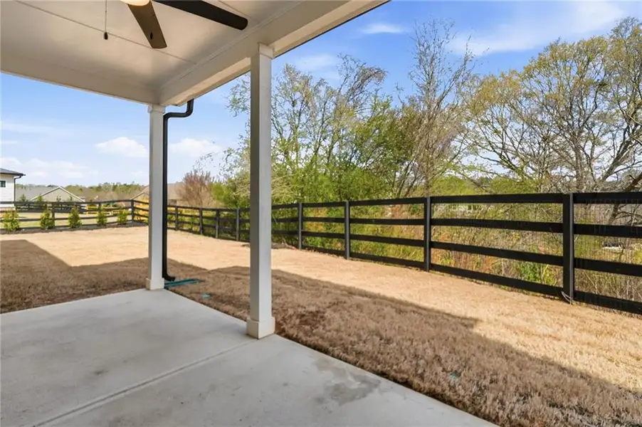Exterior details and patio area of a home in Carmichael Farms, Canton (Image 3).