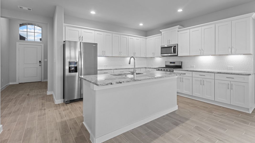 Representative furnished interior of a home built from the Live Oak by D.R. Horton in Northwest Passage, Midland (Image 4). Representative furnished interior of a home built from the Live Oak by D.R. Horton in Northwest Passage, Midland (Image 4).