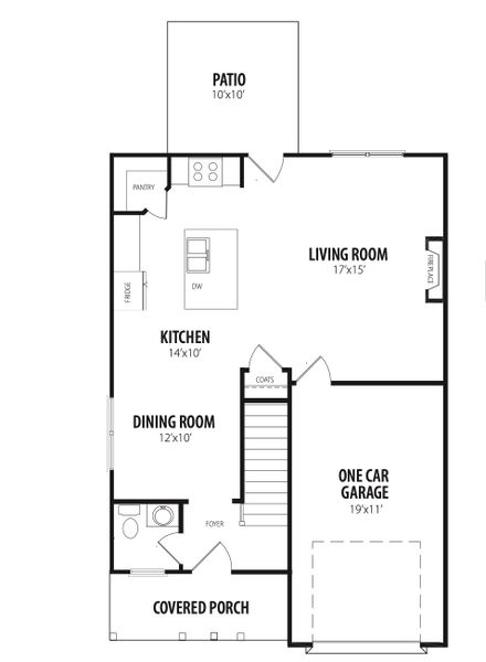 2D floor plan layout for the Roseboro by RiverWILD Homes in Archer's Park, Middlesex, NC (Image 2). 2D floor plan layout for the Roseboro by RiverWILD Homes in Archer's Park, Middlesex, NC (Image 2).
