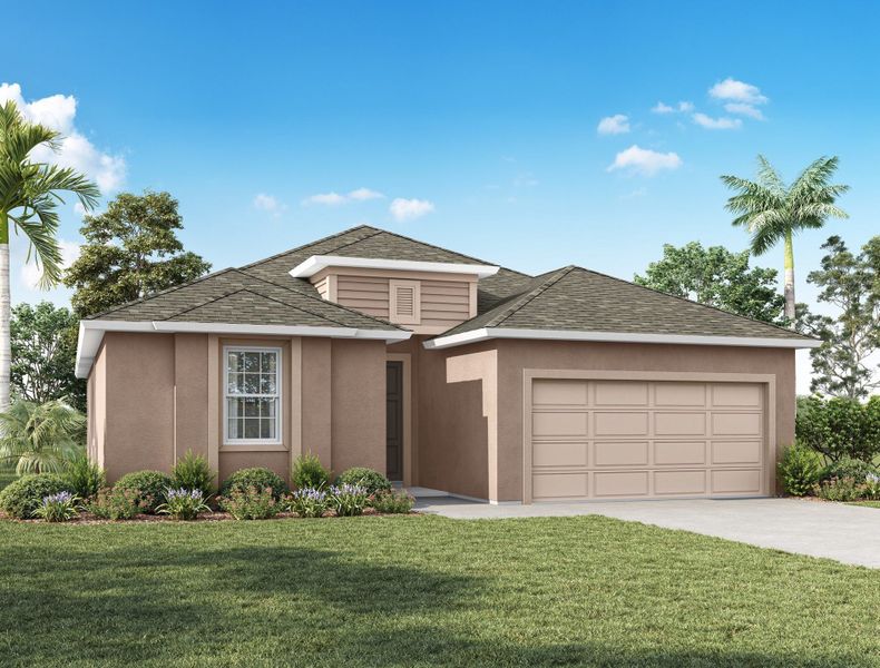 Representative exterior photo of a completed home built from the Juno by William Ryan Homes in Myers Estates, Seffner, FL (Image 15).