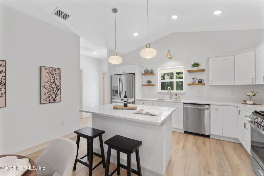 Furnished interior view inside a new home in , San Mateo (Image 11). Furnished interior view inside a new home in , San Mateo (Image 11).