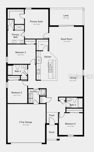 2D floor plan layout of this home in Brookland Park, Auburndale, FL (Image 3). 2D floor plan layout of this home in Brookland Park, Auburndale, FL (Image 3).