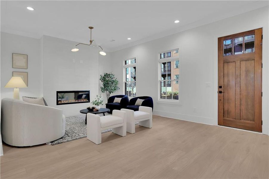 Furnished interior view inside a new home in Skyview On Broad, Sugar Hill (Image 13).