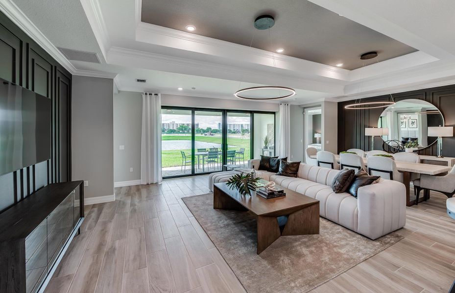 Furnished interior view inside a new home in Avondale at Avenir, Palm Beach Gardens (Image 11). Furnished interior view inside a new home in Avondale at Avenir, Palm Beach Gardens (Image 11).