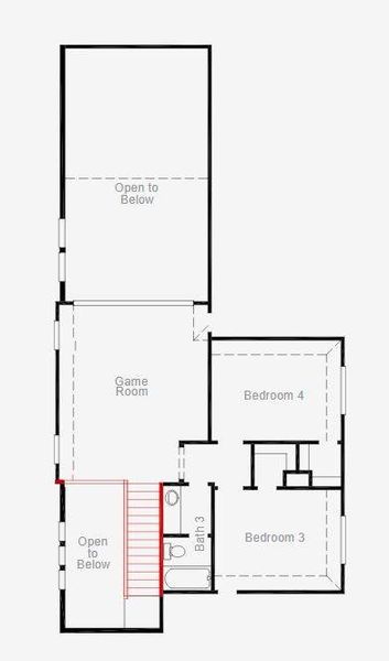 2D floor plan layout of this home in Candela, Richmond, TX (Image 3).