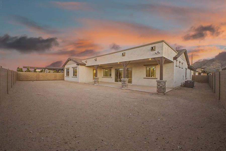 Exterior details and patio area of a home in Bellero Estates, Queen Creek (Image 30).