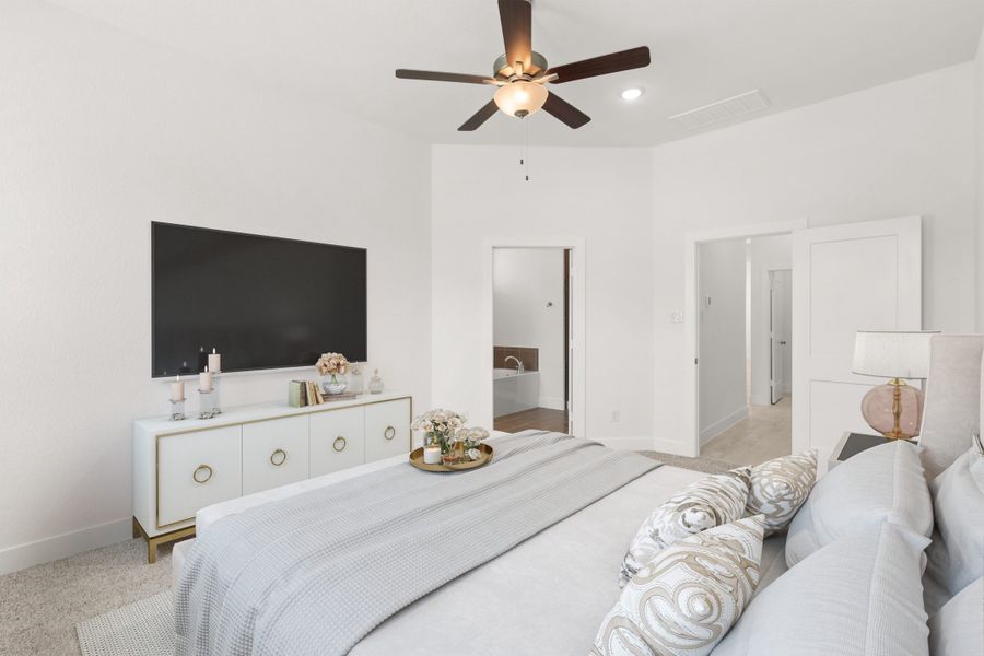 Furnished interior view inside a new home in Meridiana, Manvel (Image 9).