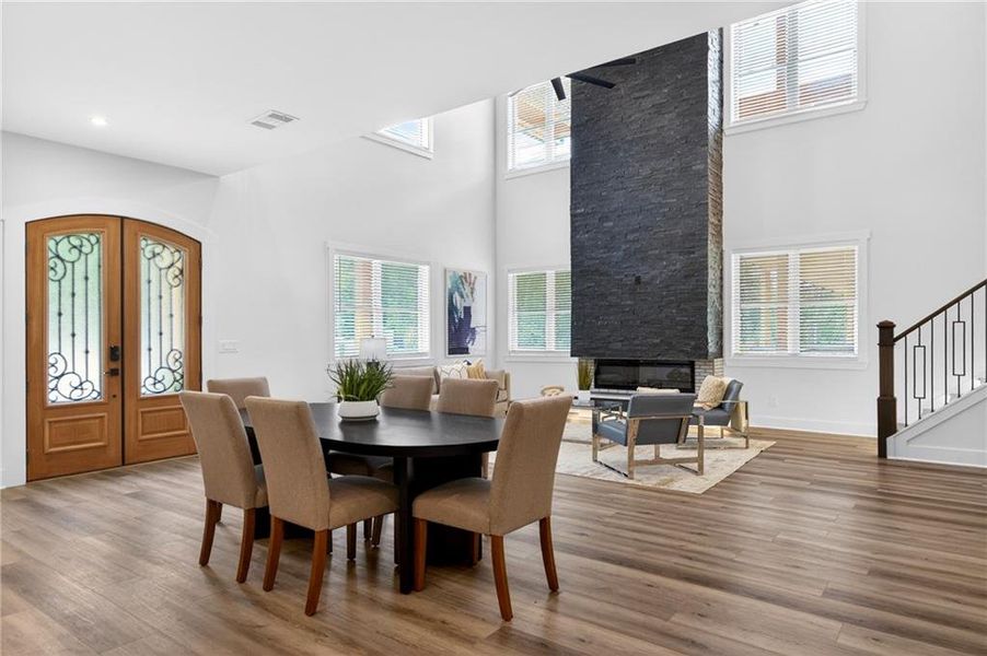 Furnished interior view inside a new home in , Dahlonega (Image 46).