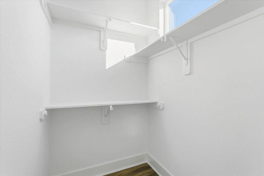 One of two ample walk in closets in the primary suite!
