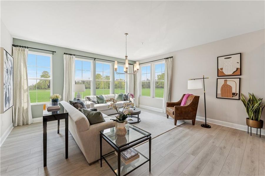 Furnished interior view inside a new home in , Atlanta (Image 17).