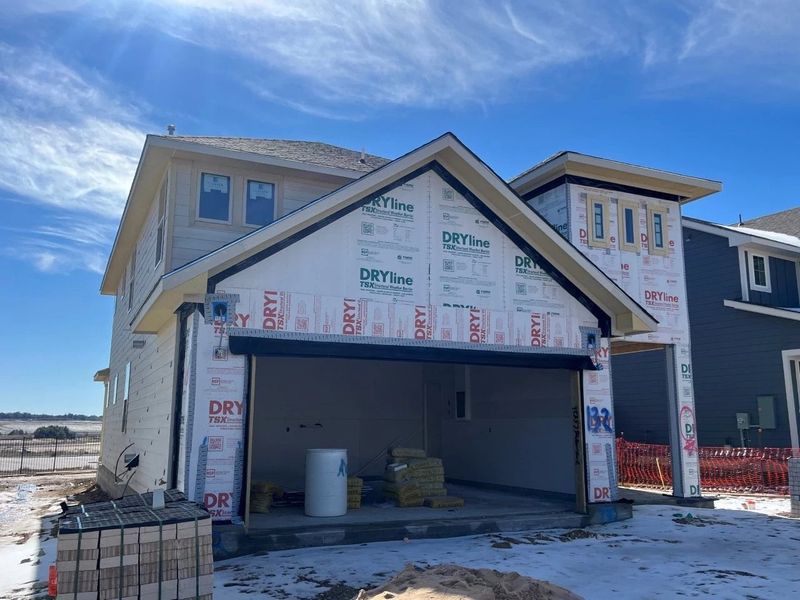 In-progress construction of a new home in Lariat, Liberty Hill, TX (Image 3).