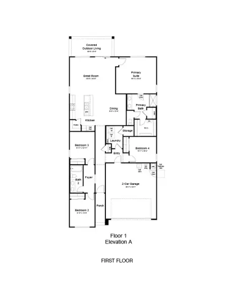 2D floor plan layout of this home in Combs Ranch, San Tan Valley, AZ (Image 2). 2D floor plan layout of this home in Combs Ranch, San Tan Valley, AZ (Image 2).