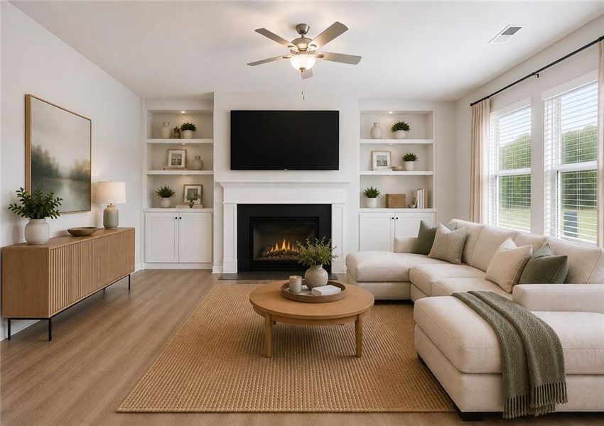 Furnished interior view inside a new home in Vickers Point - Single Family, Fairburn (Image 35).