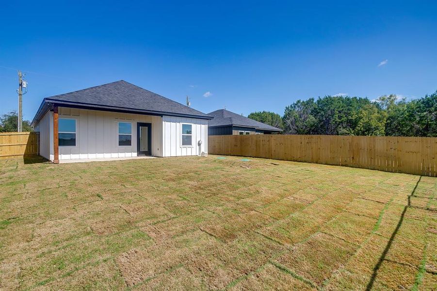 Exterior details and patio area of a home in , Granbury (Image 15). Exterior details and patio area of a home in , Granbury (Image 15).