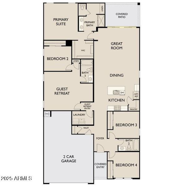 Sunflower floorplan Left 4 panel slider Sunflower floorplan Left 4 panel slider
