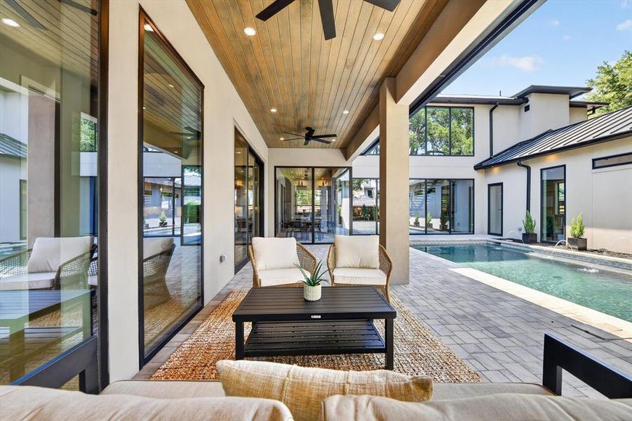 Exterior details and patio area of a home in , Dallas (Image 29). Exterior details and patio area of a home in , Dallas (Image 29).