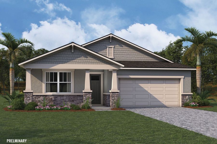 Representative exterior photo of a completed home built from the Terra Rosa II by Mattamy Homes in Crosswind Ranch, Parrish, FL (Image 2).