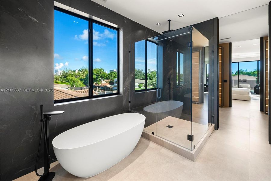 Furnished interior view inside a new home in , Miami (Image 47).