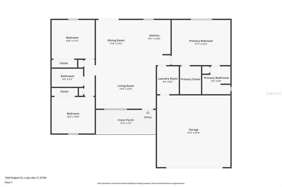 2D floor plan layout of this home in , Lady Lake, FL (Image 3). 2D floor plan layout of this home in , Lady Lake, FL (Image 3).