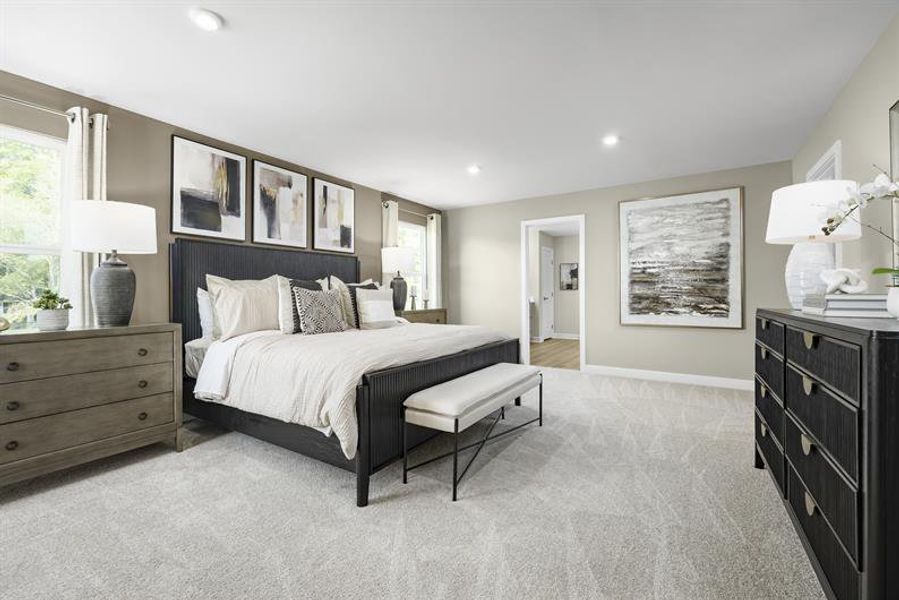 Representative furnished interior of a home built from the Hudson by Ryan Homes in Stillwood Farms, Easley (Image 35).