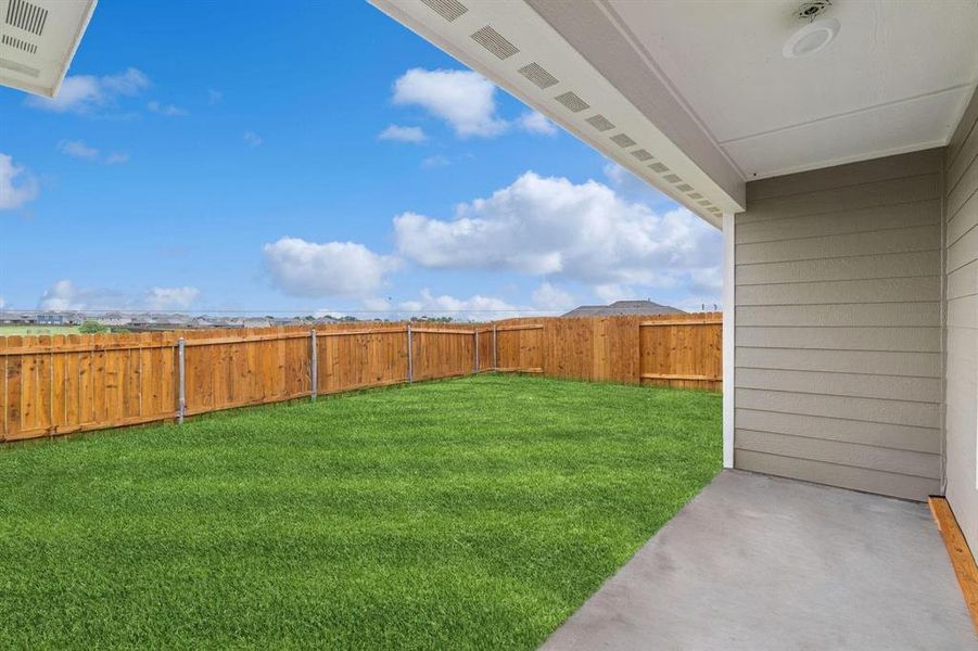 Exterior details and patio area of a home in Big Sky Estates, Ponder (Image 3). Exterior details and patio area of a home in Big Sky Estates, Ponder (Image 3).
