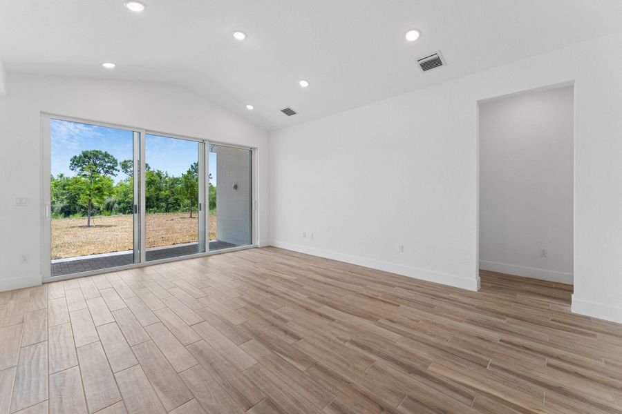 Great Room with Vaulted Ceilings