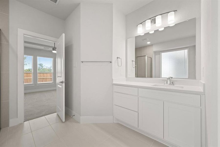 Furnished interior view inside a new home in Oaks of North Grove, Waxahachie (Image 14).