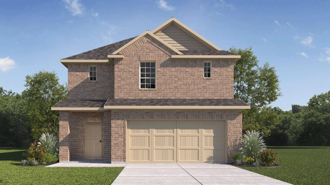 Representative exterior photo of a completed home built from the Republic by D.R. Horton in Bel Air Village, Sherman, TX (Image 1). Representative exterior photo of a completed home built from the Republic by D.R. Horton in Bel Air Village, Sherman, TX (Image 1).