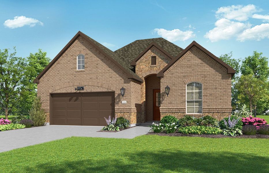 Representative exterior photo of a completed home built from the Casina by Ladera Texas in Ladera Little Elm, Little Elm, TX (Image 2).