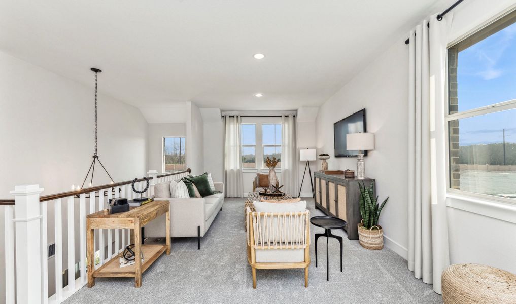 Loft with gorgeous carpet flooring