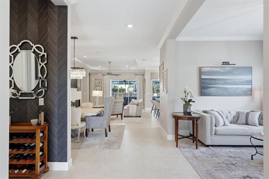 Furnished interior view inside a new home in Esplanade at Azario Lakewood Ranch, Bradenton (Image 19).