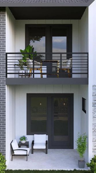 Exterior details and patio area of a home in Austin Point Summit, Richmond (Image 2). Exterior details and patio area of a home in Austin Point Summit, Richmond (Image 2).