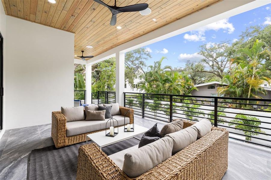 Exterior details and patio area of a home in , Tampa (Image 29).