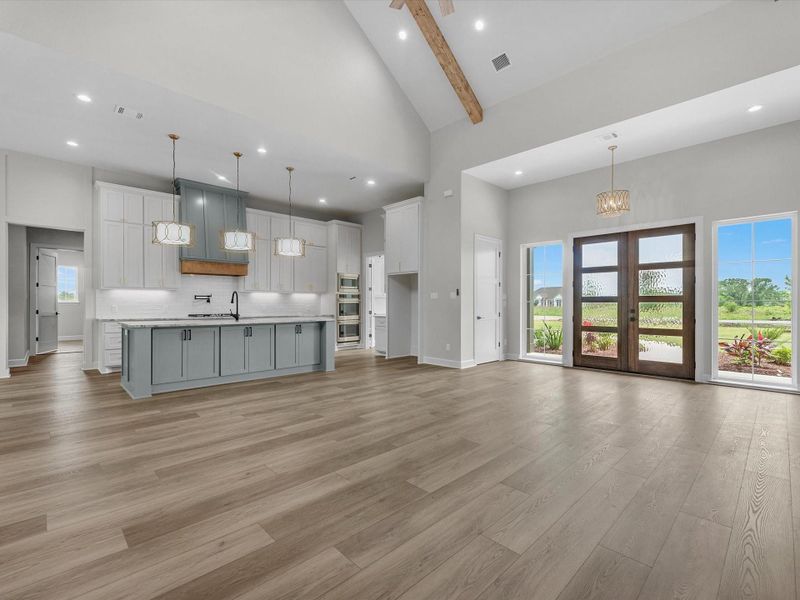 Open floor plan for entertaining.