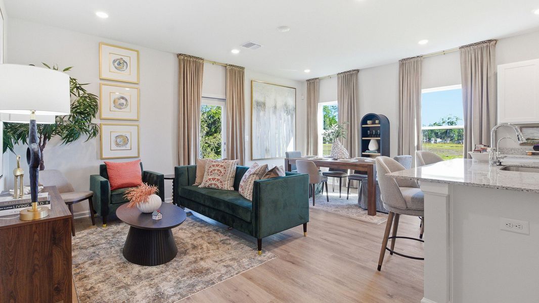 Representative furnished interior of a home built from the The Palm A by D.R. Horton in Misting Springs, Crawfordville (Image 4). Representative furnished interior of a home built from the The Palm A by D.R. Horton in Misting Springs, Crawfordville (Image 4).