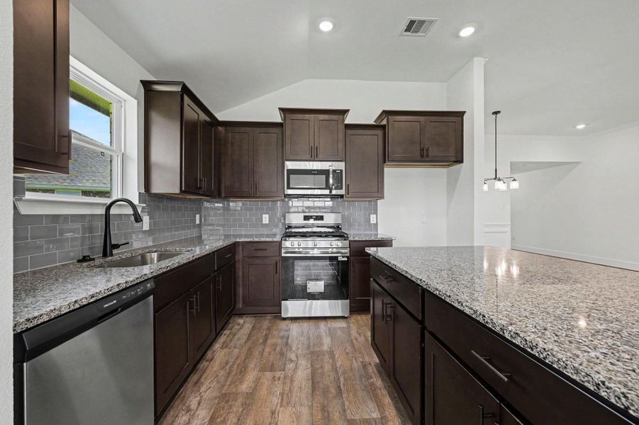 Furnished interior view inside a new home in , Angleton (Image 6).