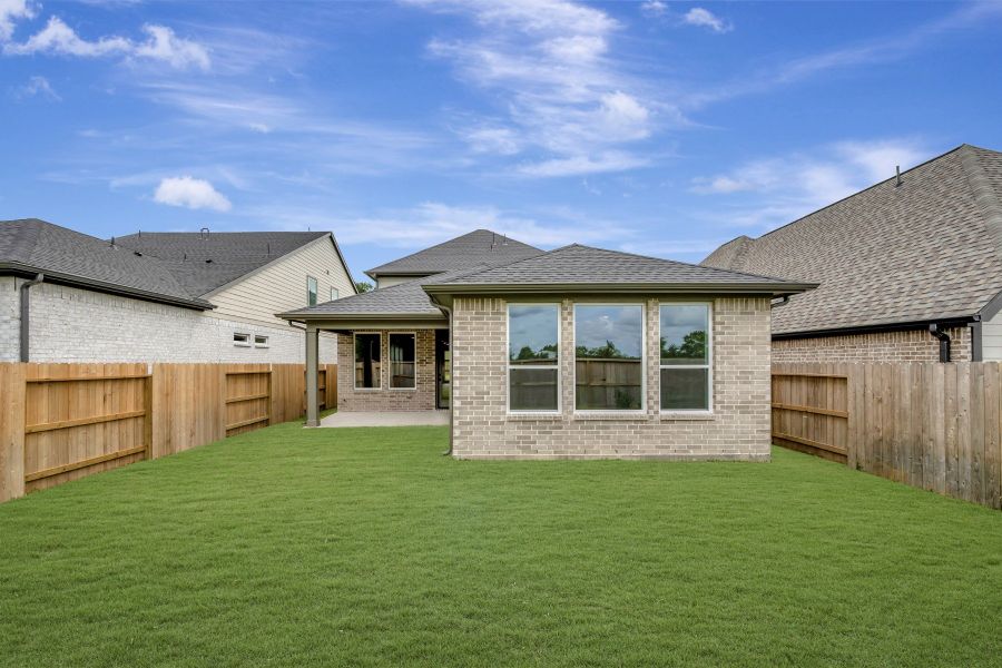 Exterior details and patio area of a home in The Grand Prairie - Meadow Collection, Hockley (Image 3). Exterior details and patio area of a home in The Grand Prairie - Meadow Collection, Hockley (Image 3).