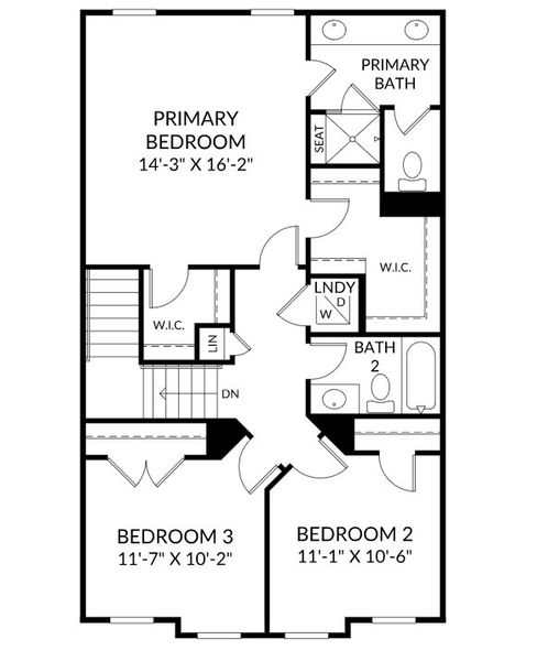 2D floor plan layout for the The Bridget by Stanley Martin Homes in Croftside Townhomes, Powder Springs, GA (Image 2). 2D floor plan layout for the The Bridget by Stanley Martin Homes in Croftside Townhomes, Powder Springs, GA (Image 2).